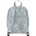 Mint Cream and White Intricate Swirl Spiral Zip Up Backpack View3