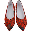 Red Grey Abstract Grunge Pattern Women s Bow Heels View1