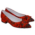 Red Grey Abstract Grunge Pattern Women s Bow Heels View3