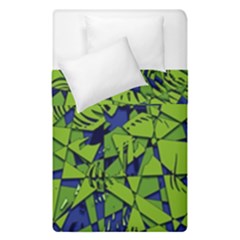 Green Blue Abstract Grunge Pattern Duvet Cover Double Side (single Size) by SpinnyChairDesigns