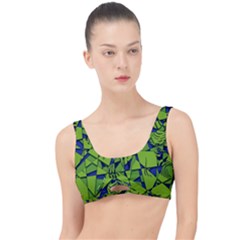 Green Blue Abstract Grunge Pattern The Little Details Bikini Top by SpinnyChairDesigns