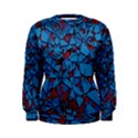 Red Blue Abstract Grunge Pattern Women s Sweatshirt View1