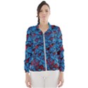 Red Blue Abstract Grunge Pattern Women s Windbreaker View1