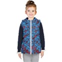 Red Blue Abstract Grunge Pattern Kids  Hooded Puffer Vest View1