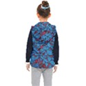 Red Blue Abstract Grunge Pattern Kids  Hooded Puffer Vest View2