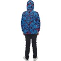 Red Blue Abstract Grunge Pattern Men s Front Pocket Pullover Windbreaker View2