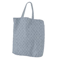 Grey Diamond Plate Metal Texture Giant Grocery Tote by SpinnyChairDesigns