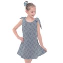 Grey Diamond Plate Metal Texture Kids  Tie Up Tunic Dress View1