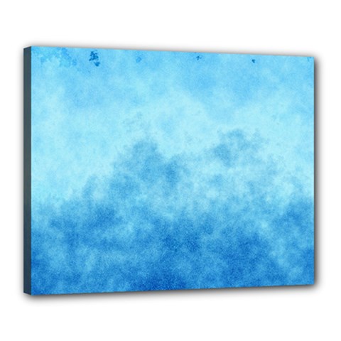 Abstract Sky Blue Texture Canvas 20  X 16  (stretched) by SpinnyChairDesigns