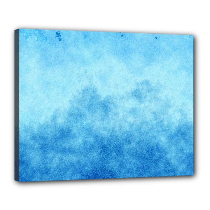 Abstract Sky Blue Texture Canvas 20  x 16  (Stretched)