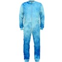 Abstract Sky Blue Texture OnePiece Jumpsuit (Men)  View1