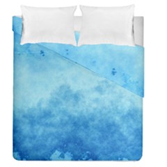 Abstract Sky Blue Texture Duvet Cover Double Side (queen Size) by SpinnyChairDesigns