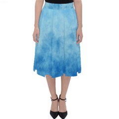 Abstract Sky Blue Texture Classic Midi Skirt by SpinnyChairDesigns