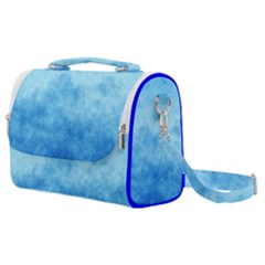 Abstract Sky Blue Texture Satchel Shoulder Bag by SpinnyChairDesigns