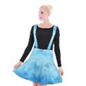 Abstract Sky Blue Texture Suspender Skater Skirt View1