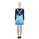 Abstract Sky Blue Texture Suspender Skater Skirt View2