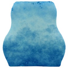 Abstract Sky Blue Texture Car Seat Velour Cushion  by SpinnyChairDesigns