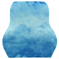 Abstract Sky Blue Texture Car Seat Back Cushion  by SpinnyChairDesigns