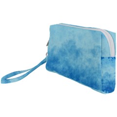 Abstract Sky Blue Texture Wristlet Pouch Bag (small) by SpinnyChairDesigns