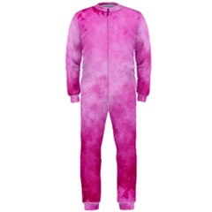 Abstract Pink Grunge Texture Onepiece Jumpsuit (men)  by SpinnyChairDesigns