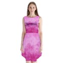 Abstract Pink Grunge Texture Sleeveless Chiffon Dress   View1