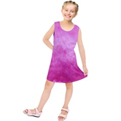 Abstract Pink Grunge Texture Kids  Tunic Dress by SpinnyChairDesigns