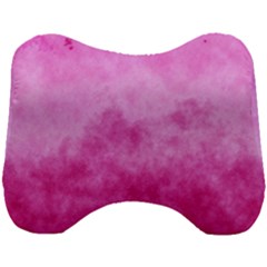 Abstract Pink Grunge Texture Head Support Cushion by SpinnyChairDesigns