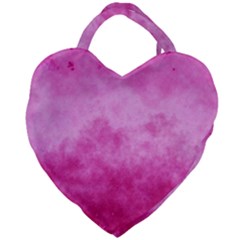 Abstract Pink Grunge Texture Giant Heart Shaped Tote by SpinnyChairDesigns