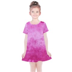 Abstract Pink Grunge Texture Kids  Simple Cotton Dress by SpinnyChairDesigns