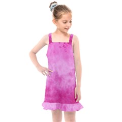 Abstract Pink Grunge Texture Kids  Overall Dress by SpinnyChairDesigns