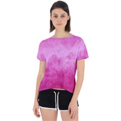 Abstract Pink Grunge Texture Open Back Sport Tee