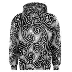 Abstract Paisley Black And White Men s Core Hoodie by SpinnyChairDesigns