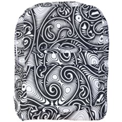 Abstract Paisley Black And White Full Print Backpack by SpinnyChairDesigns