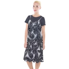 Abstract Paisley Black And White Camis Fishtail Dress by SpinnyChairDesigns