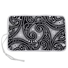 Abstract Paisley Black And White Pen Storage Case (l) by SpinnyChairDesigns