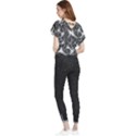 Abstract Paisley Black and White Butterfly Chiffon Blouse View2