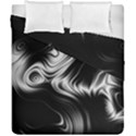 Black and White Abstract Swirls Duvet Cover Double Side (California King Size) View1