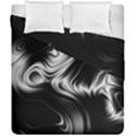 Black and White Abstract Swirls Duvet Cover Double Side (California King Size) View2