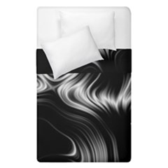 Black And White Abstract Swirls Duvet Cover Double Side (single Size) by SpinnyChairDesigns