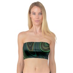 Dark Green Swirls Bandeau Top by SpinnyChairDesigns