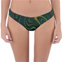 Dark Green Swirls Reversible Hipster Bikini Bottoms View3