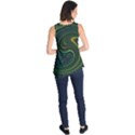 Dark Green Swirls Sleeveless Tunic View2