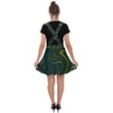 Dark Green Swirls Velvet Suspender Skater Skirt View2