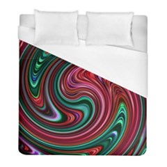 Red Green Swirls Duvet Cover (full/ Double Size) by SpinnyChairDesigns