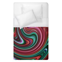 Red Green Swirls Duvet Cover (single Size) by SpinnyChairDesigns