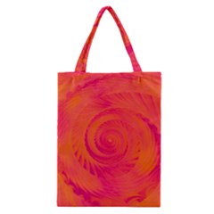 Pink And Orange Swirl Classic Tote Bag by SpinnyChairDesigns