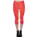 Pink and Orange Swirl Capri Leggings  View1