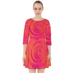 Pink And Orange Swirl Smock Dress by SpinnyChairDesigns