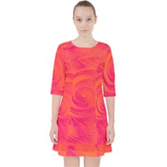 Pink And Orange Swirl Pocket Dress by SpinnyChairDesigns