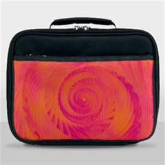 Pink And Orange Swirl Lunch Bag by SpinnyChairDesigns